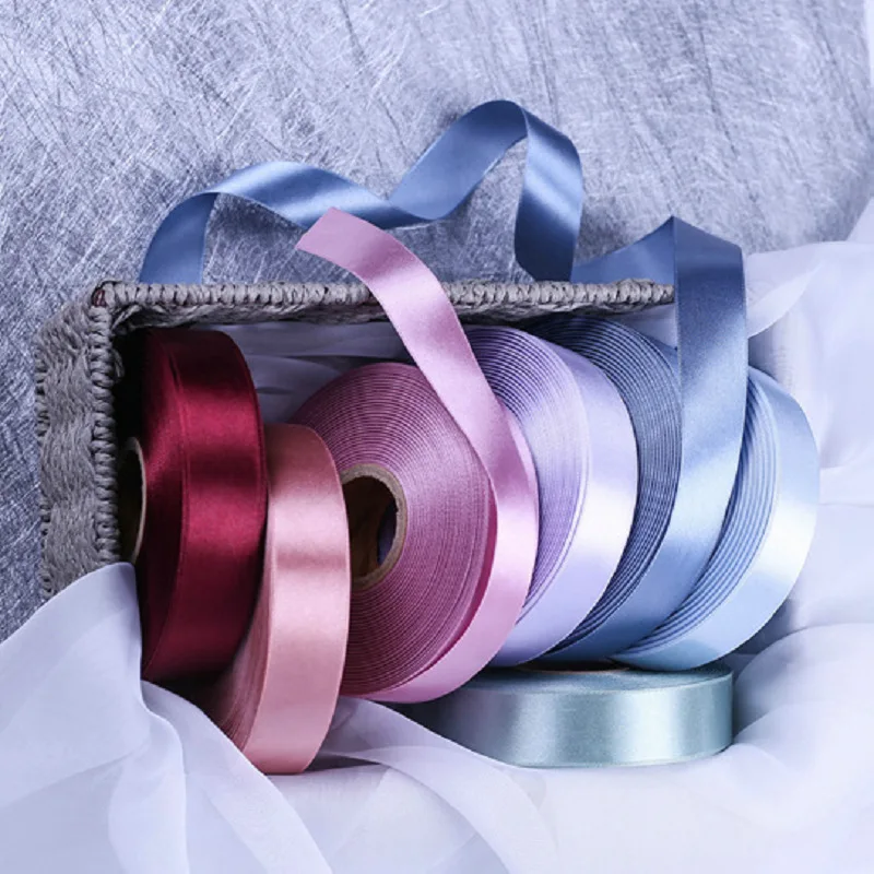 Double-sided Satin Ribbons DIY Artificial Silk Roses Crafts Supplies Sewing Accessories Scrapbooking Material