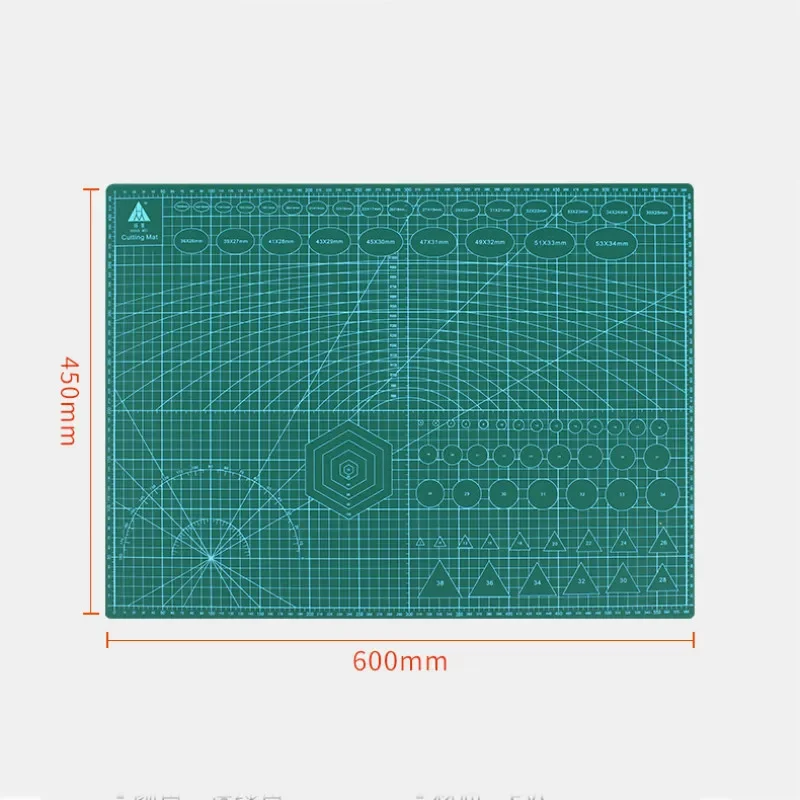 30 * 45cm A2 Cutting Board Grid Line Self-healing Cutting Board Craft Card Multi-color Double-sided Desktop Cutting Pad 1 Piece