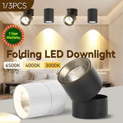 Faretti da incasso a Led luce pieghevole 220V 10W 15W lampada montata su superficie per la casa soggiorno camera da letto negozio lampade Decor Lights