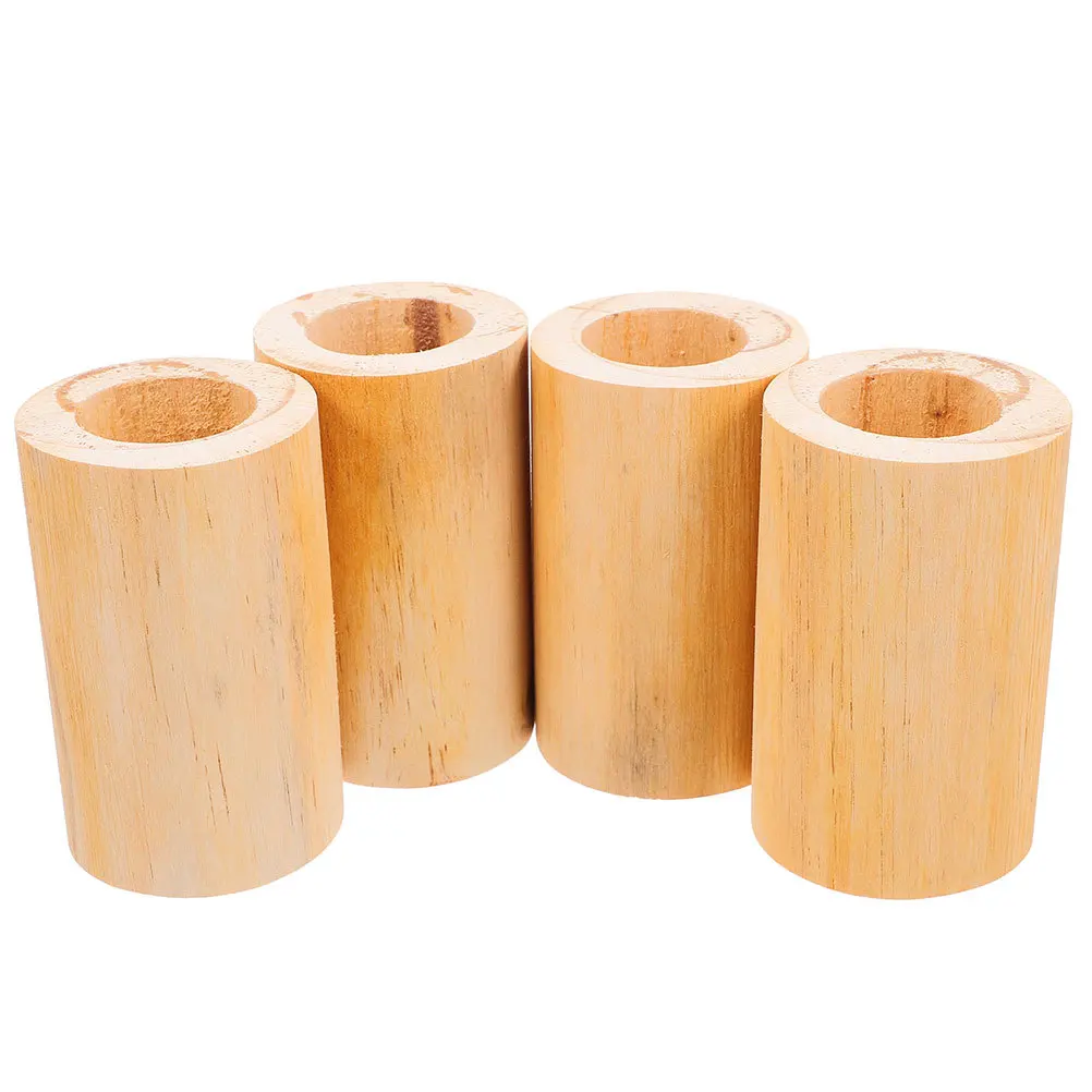 

4pcs Wood Furniture Riser 3.2Cm Inner Diameter Heavy Duty Bed Sofa Lift Base Antislip Table Dresser Height Adjuster