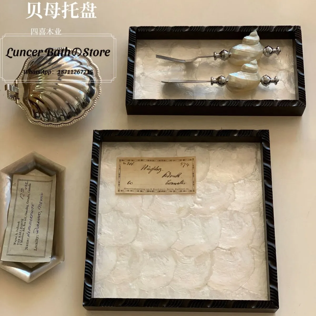 Home wooden tray - perfume, cosmetics, jewelry, and tableware organizer & decorative display