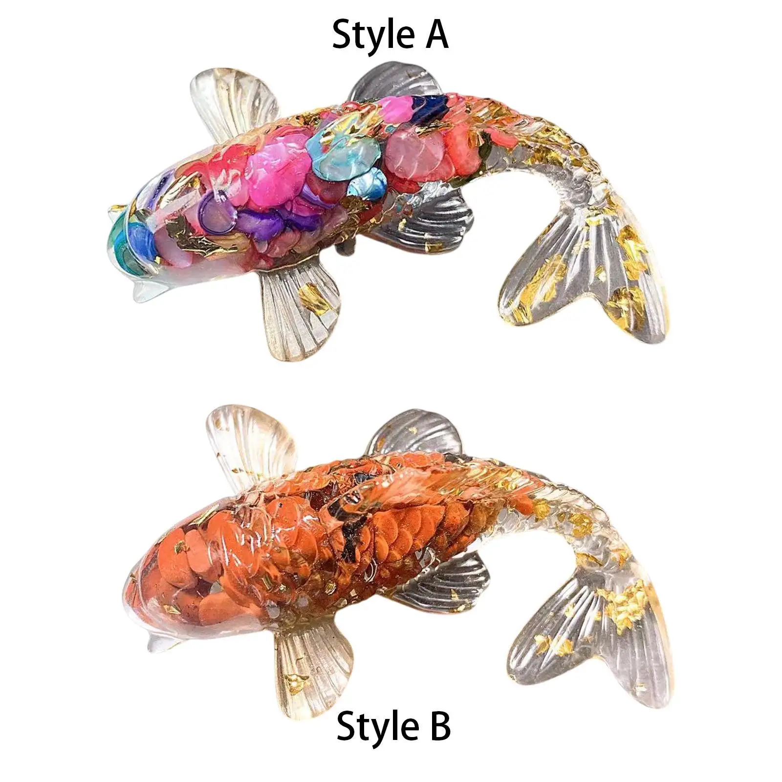 Lightweight 2.3inch Glass Koi Fish Statue Desktop Decoration Lucky Goldfish Miniature Handicraft Handmade Collectible Home Gifts