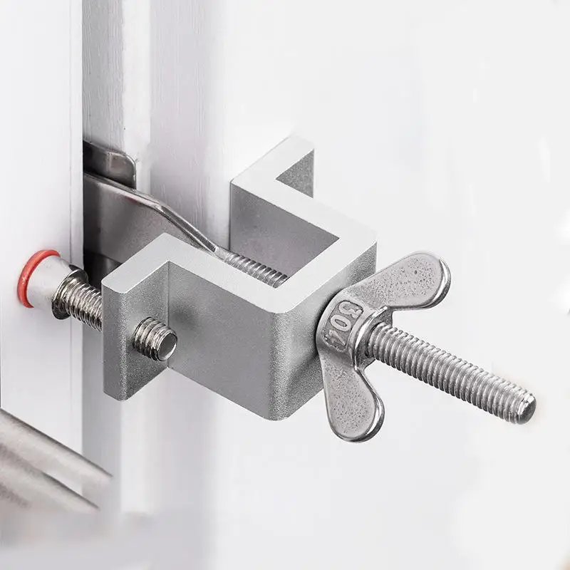 Portable Door Lock Dual Nut Adjustment Body Hotel Door Locks Door Stop Travel Anti-theft Door Stopper Safety Lock