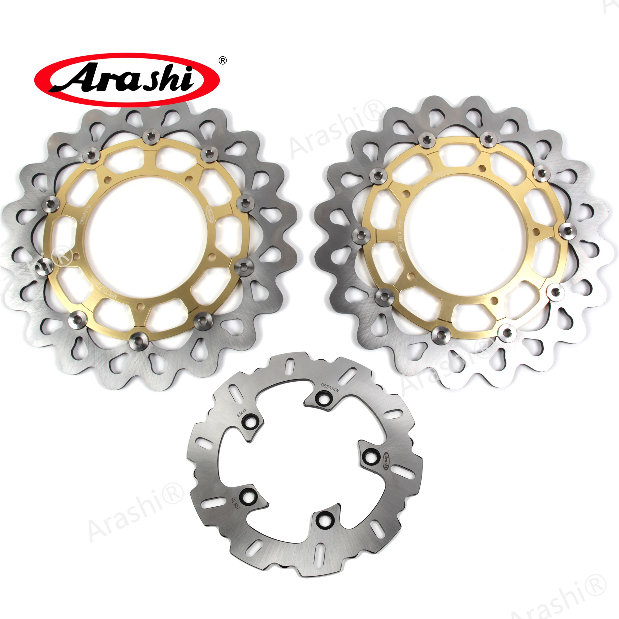 Arashi For YAMAHA YZF-R6 1999 - 2019 CNC Full Floating Front Rear Brake Disc Rotor YZF R6 2012 2013 2014 2015 2016 2017 2018 