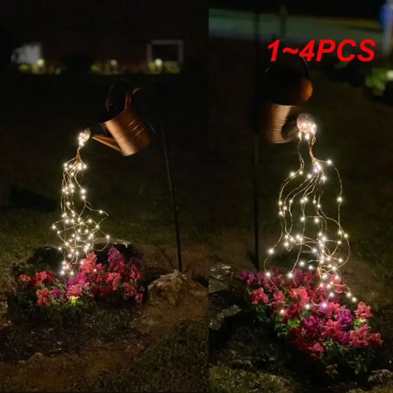 

1~4PCS Star Type Shower Garden Art Light Decor Outdoor Gardening Lawn Lamp Landscape Lighting Fairy Light With Iron Stand