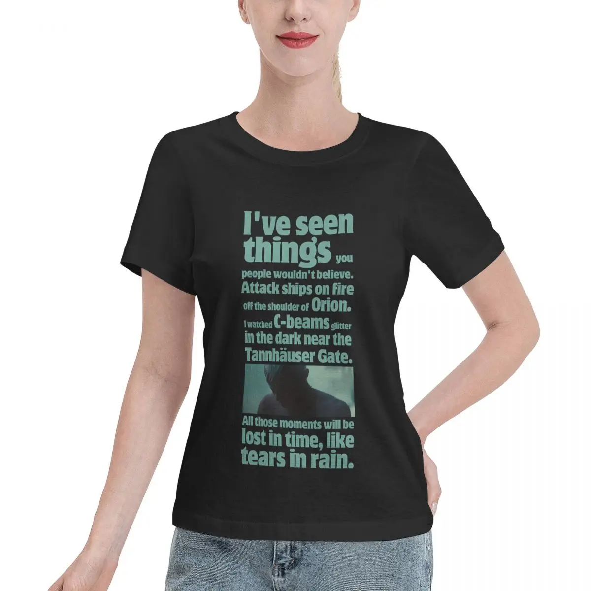 Discount Like Tears In Rain - Blade Runner Quote Women's T-shirt Urban Wholesale Blank Tee