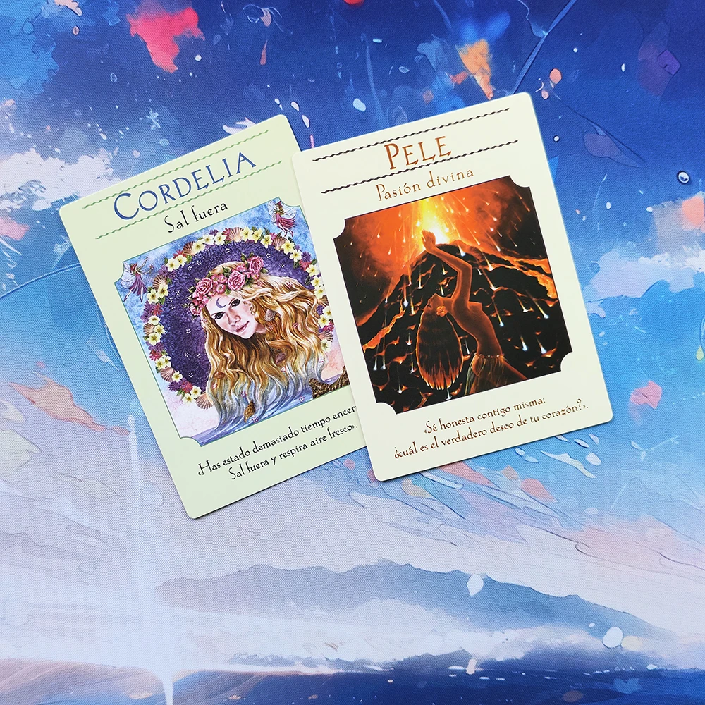 Las Cartas Del Oráculo De Las Diosa Edición en español Cartas oráculo by DOREEN VIRTUE Tarjetas de palabras clave en español