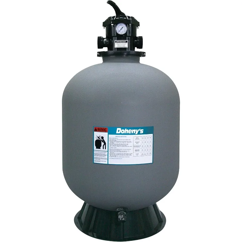 Doheny's Pool Pro | 24" Sand Filter w/Valve | High-Tech Inground Pool Filter for Clear & Fresh Water , 6-Position Dial Valve