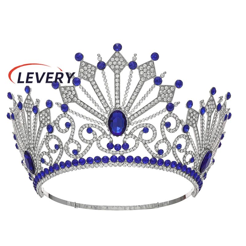 Levery 2024 New  Women Wedding Bridal Tiara Hair Accessories Vintage Crystal Bride Tiaras and  Adjustable Pageant Crowns