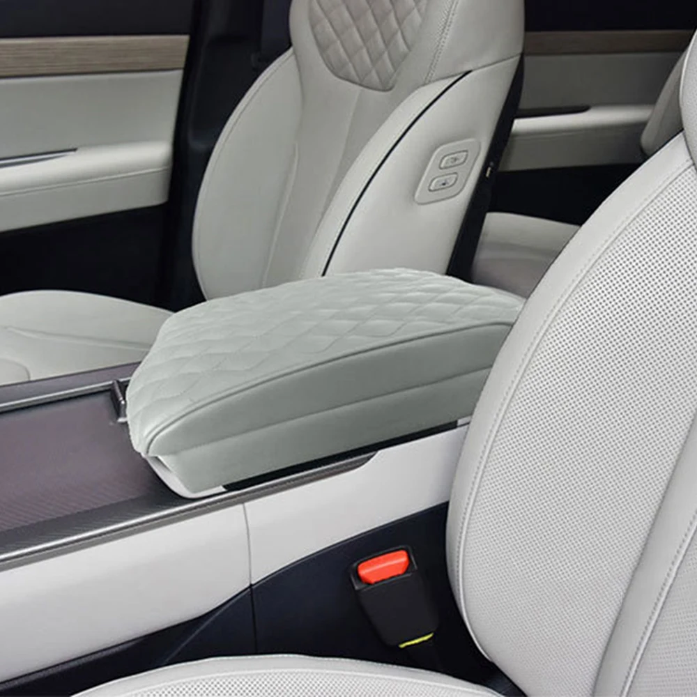 PU Leather Center Console Arm Rest Protection Cushion Armrest Mat Armrests Box Cover For Hyundai Palisade 2019 2020 2021 2022