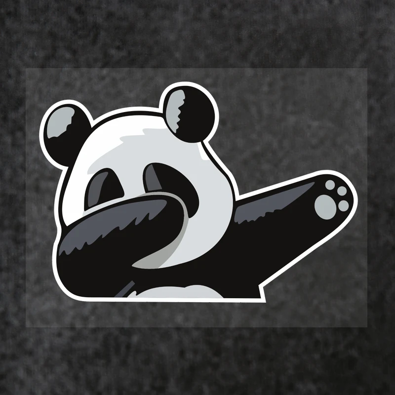 Funny Panda Electric Motorcycle Stickers Swag Gesture Cartoon Decals for Motorbike Body Windshield Helmet Accesorios Para Moto