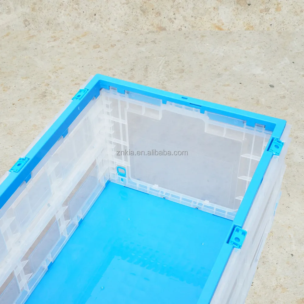 O armazém de 80 litros usa caixas plásticas transparentes estilo caixa sólida