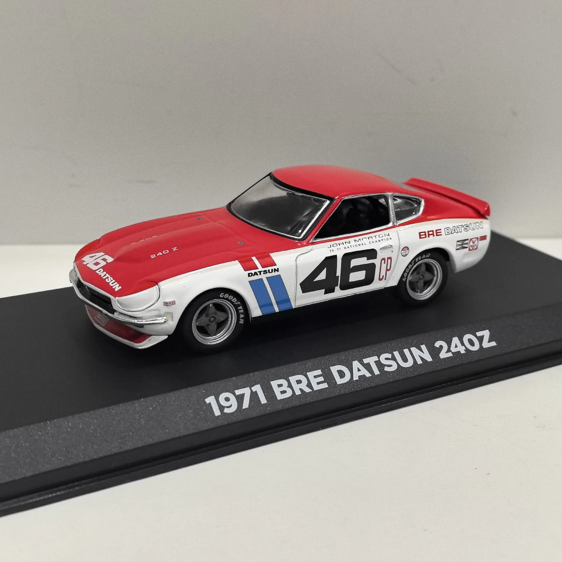 Diecast GreenLight 1:43 Scale BRE DATSUN Tokyo Torque 1971 Bredatsun 240z 46# Alloy Car Model Collectible Toy Gift Souvenir