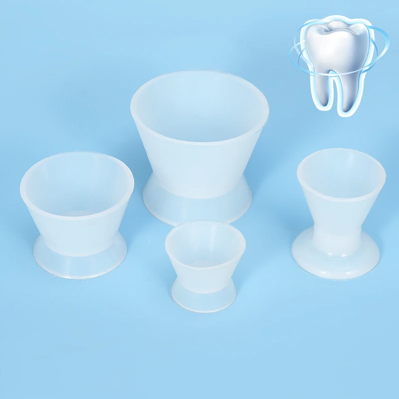 

4pcs/set Dental Silicone Mixing Cup Rubber Self Solidifying Mixing Bowls Teeth Whitening Dentistry Lab Tools