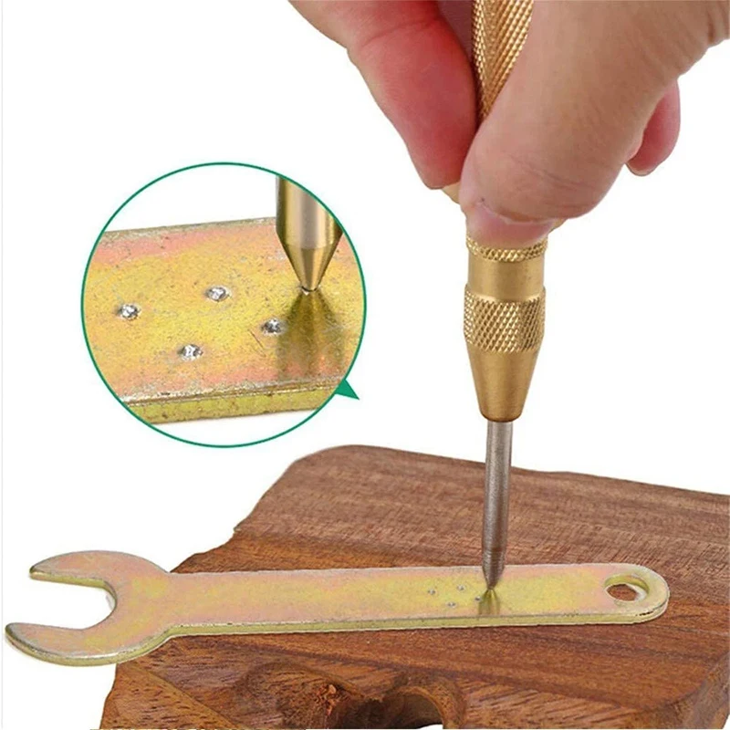 Picture 7: Automatic Center Punch 130MM Strong Adjustable Spring Loaded Drill Tool Woodworking Mental Puncher Loaded Marker Hand Tools