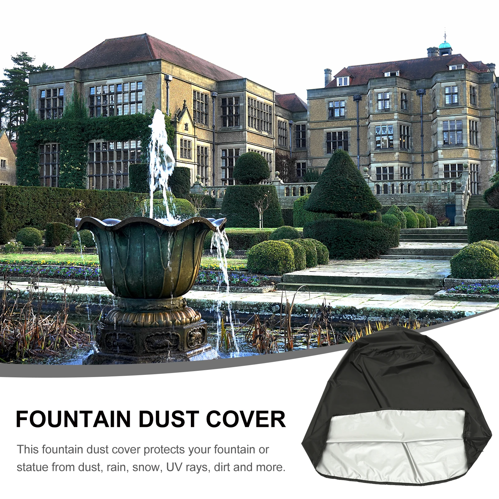 

Waterproof Fountain Cover Oxford Cloth Dust Proof Outdoor Garden Winter Protection Weather Resistant Covers