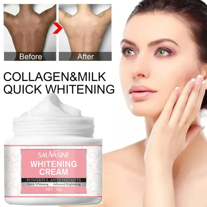 Body Whitening Cream Skin Bleaching Cream Face Body Skin Care Private Parts Whiten Intimate Areas Underarm Armpit Legs Elbows