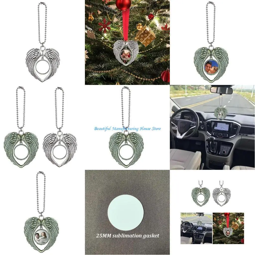 

E56A Angel Wing Heart Necklace for Birthdays Anniversary Christmas Retro Cool