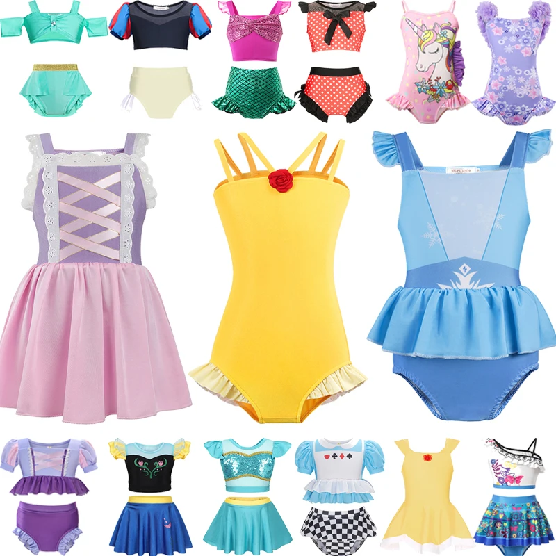 

Girls Summer Swimsuit 2024 Cute Swimming Outfit Elsa Anna Swimsuit Baby Girls Bathing Suit Kids Princess Swimwears 2-10 Years