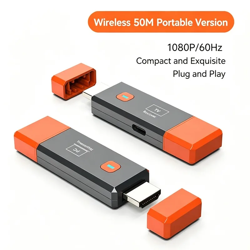 HDMII-Compatible Wireless Transmitter And Receiver 1080P 50M Wireless Video TV Stick Display Extender For Camera Laptop PC to TV