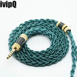 ivipQ-340 Dört çekirdekli Kulaklık Yükseltme Kablosu, 4,4MM ve 3,5MM arayüzlerle, MMCX 2 pinli 0,78MM, AKG, IE900, IEM için uygundur