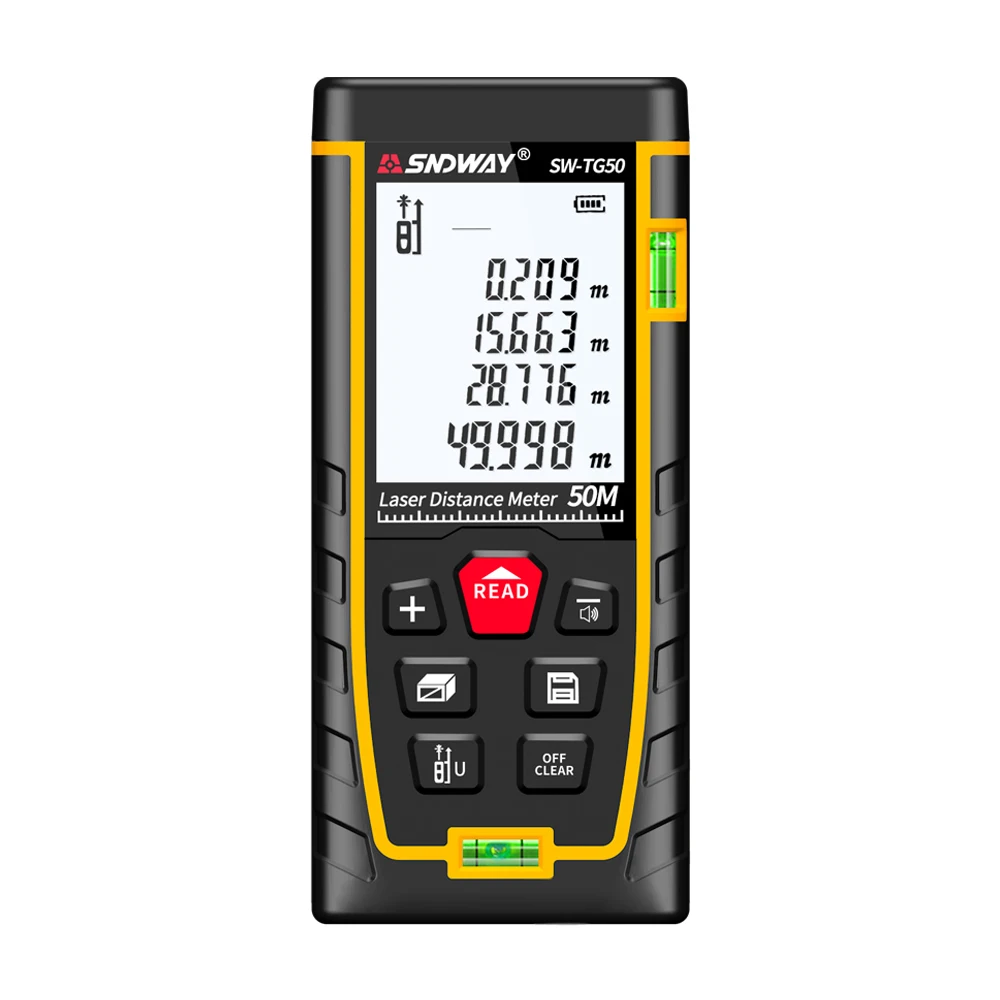 SNDWAY 50M 70m 100m 120m Laser distance meter/laser range finder measure tape laser roulette tools Diastimeter