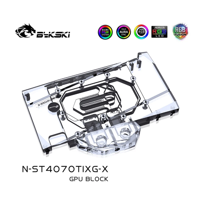 Imagem -03 - Bykski-bloco de Água para Zotac Geforce Rtx 4070 ti X-gaming Placa de Vídeo Amp Airo Trinity Radiador de Refrigerador de Cobre N-st4070tixg-x