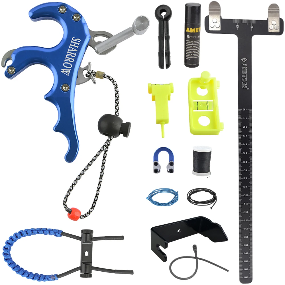 

1 Set Compound Bow Release 4-finger Aluminum Alloy Jaw Closure for Archery Target Shooting Arrows Outdoor Hunting Practice Tool
