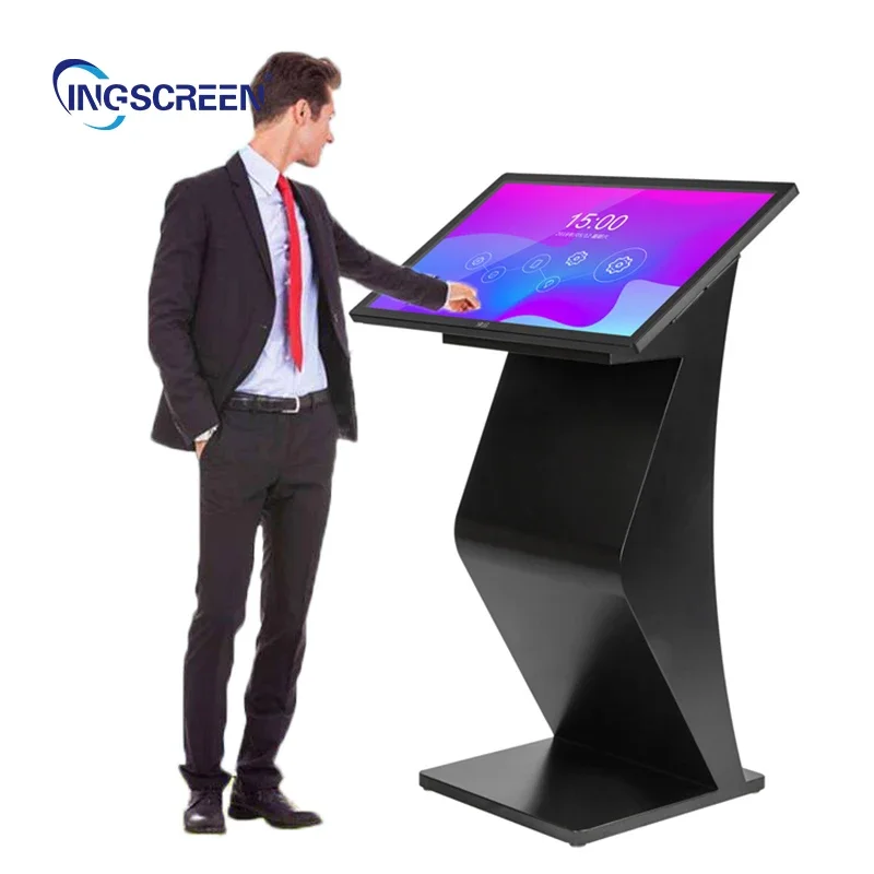 INGSCREEN 21.5 32 43 49 55 65 75 85 Inch Android Horizontal Self Service Lcd Advertising Display Information Kiosk Touch Screen