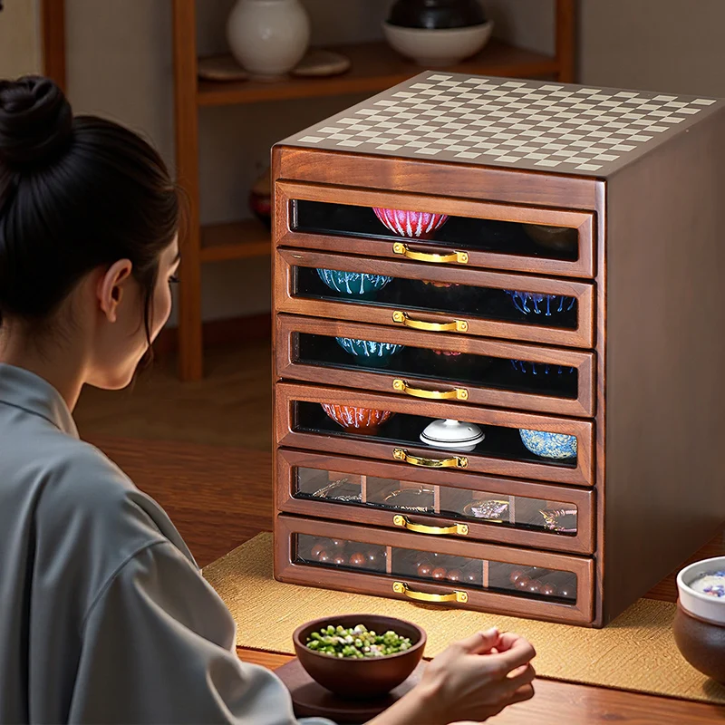 Large Wooden Jewelry Box - Vintage Style Storage Organizer for Necklaces Earrings Rings
