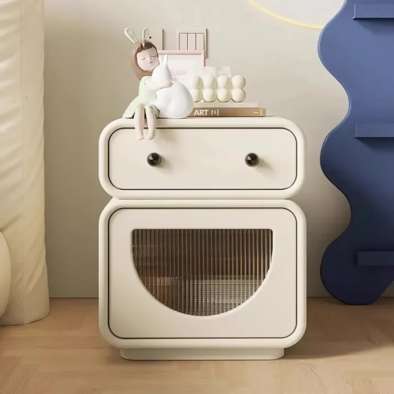 Storage Modern Nightstand Cute Drawer Trendy Nordic Nightstand Aesthetic Minimalist Meuble De Rangement Bedroom Furniture