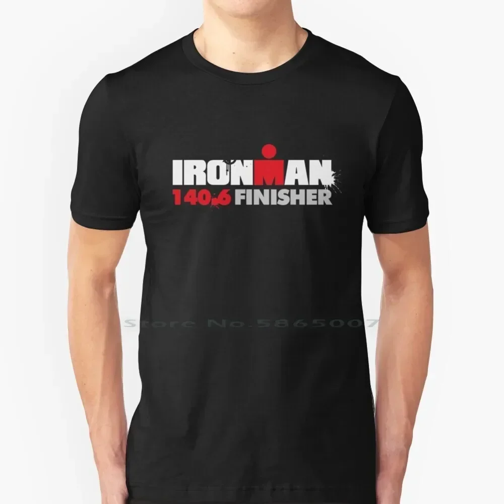 AliExpress NONE Triathlon Finisher  Swim Bike Run 140.6 T Shirt Cotton Triathlon Bike Swim Finisher Fitness Cycling Marathon Running 70 3