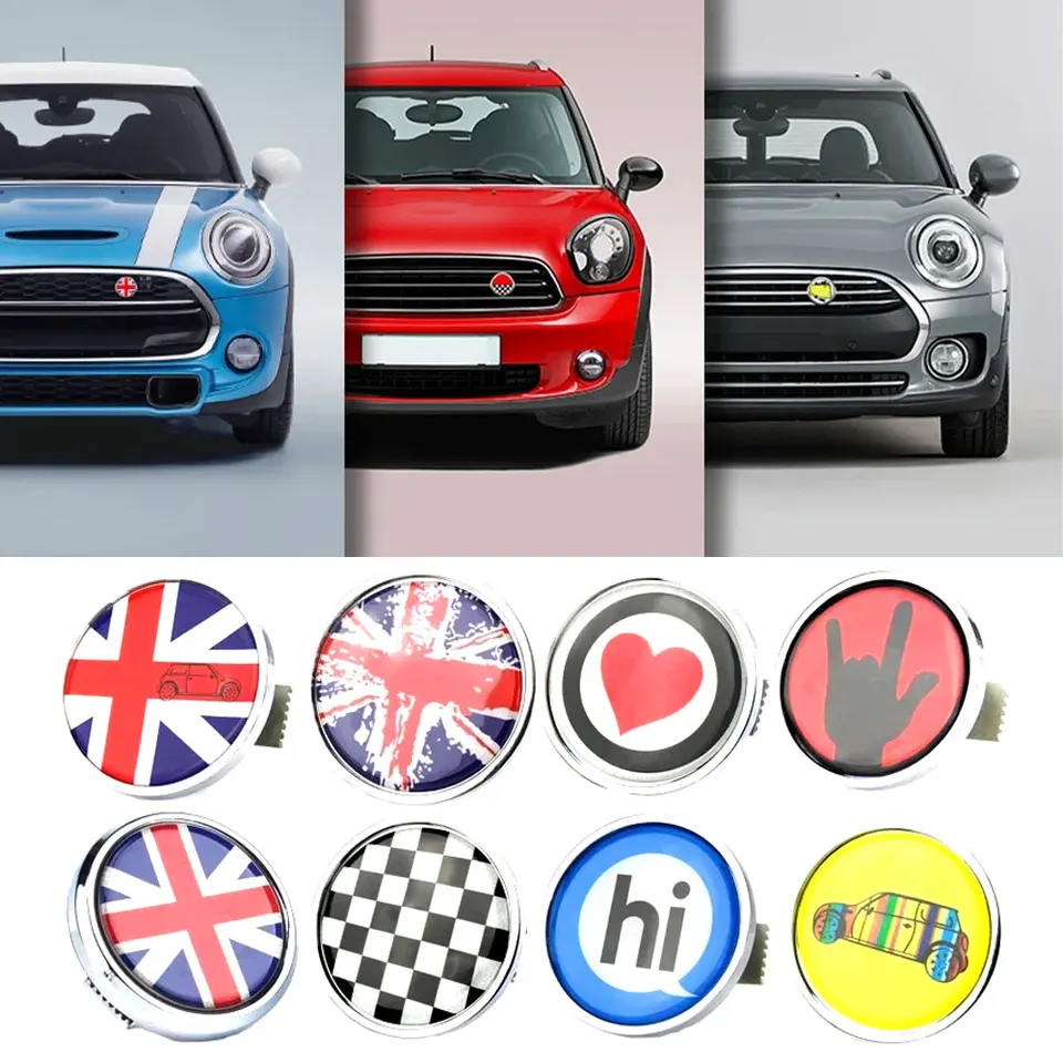 Badge ALL4 Métal 3D Rouge - Emblème Autocollant Aileron / Garde-Boue Mini Cooper R61 F60 Countryman