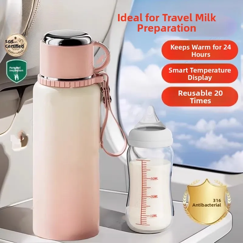 

Portable Insulated Milk Poer Brewing Cup with Temperature Display Baby Formula Milk Poer ing Tool 36 Stainl Steel
