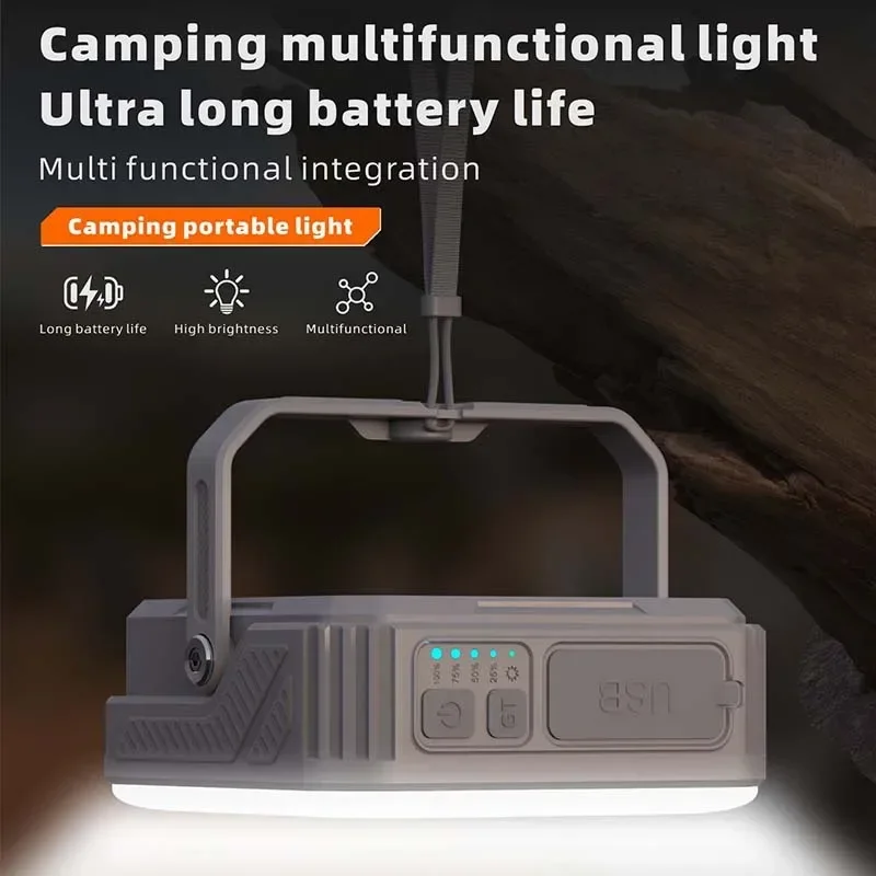 مع SOS الإسعافات الأولية ضوء بنك الطاقة الشمسية الصغيرة 10000mAh شاحن بطارية خارجية التخييم مصباح خيمة متعددة الوظائف مع قوس #5