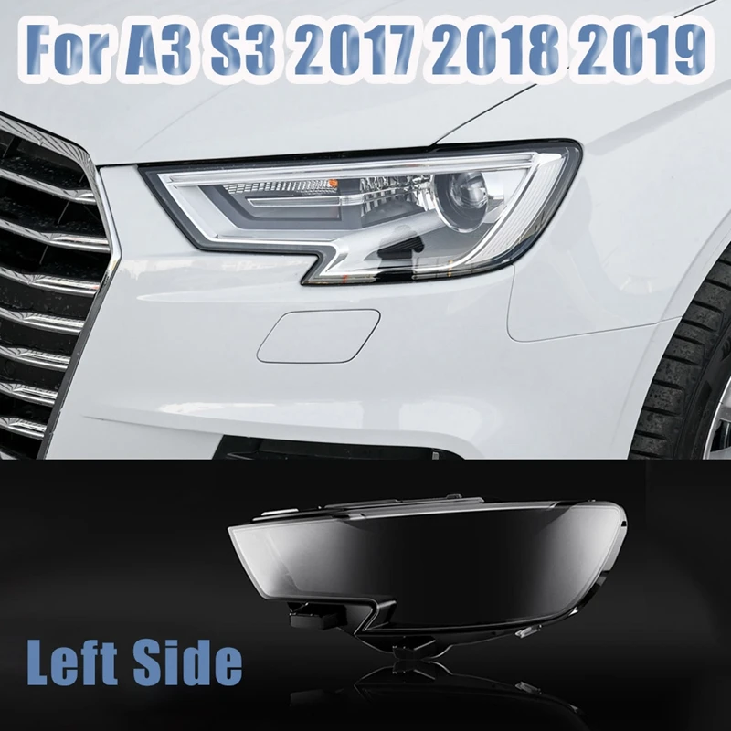 Right Side Headlight Lens Cover Durable Parts For  A3 S3 2017-2020 Car Head Light Shade Shell Headlight Glass Housings Cap