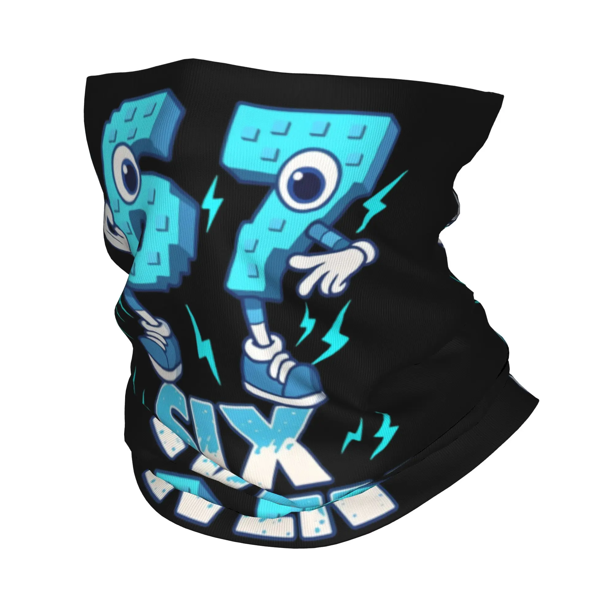 67 Six Seven 6 7 Funny Italian Brainrot Meme Bandana Neck Gaiter Running Men Women Wrap Scarf  Balaclava Warmer Face Scarf Cover