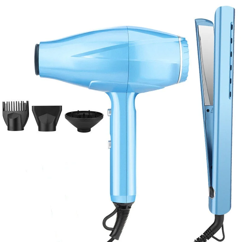 Бытовой мощный фен для завивки волос, прямой двойного назначения, прямой выпрямитель для волос, фен, женские щипцы для завивки волос