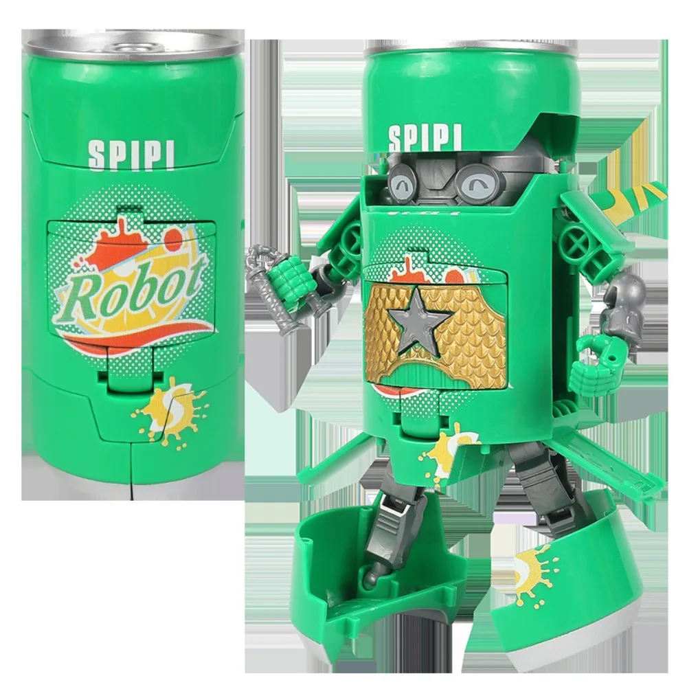 Mecha-Robot de Soda deformado, figuras de acción, botella de deformación educativa, lata de bebida de Cola, Robot transformador divertido