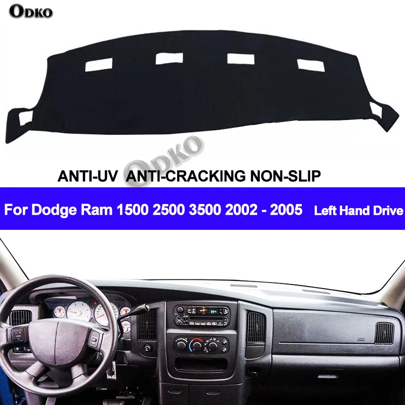 سيارة السيارات غطاء لوحة القيادة داشمات وسادة السجاد داش وسادة 2 طبقات ل دودج رام 1500 2500 3500 2002 2003 2004 2005 LHD نماذج