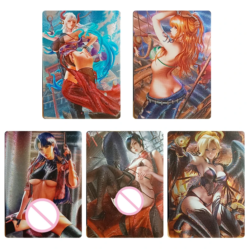 

Diy Homemade Anime One Piece Nami Nico Robin Cartoon Characters Bronzing Collection Flash Card Christmas Gift