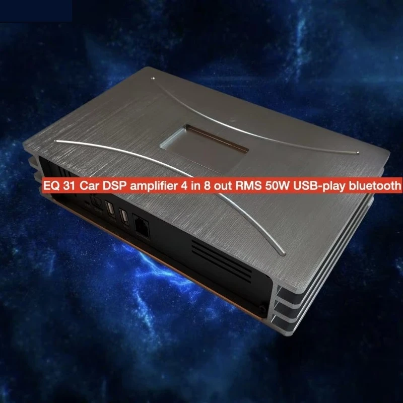 Car Stereo DSP Amplifier 4 in 4 Out 10 RCA Out with 31 EQ Band Tuning Andrond APP Equalizer Class AB Car DSP Amplifier