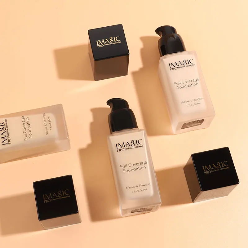 IMAGIC Liquid Foundation Matte Professional Facial Concealer Oil Control Waterproof Long Lasting Easy to Wear Moisturizing Makeu