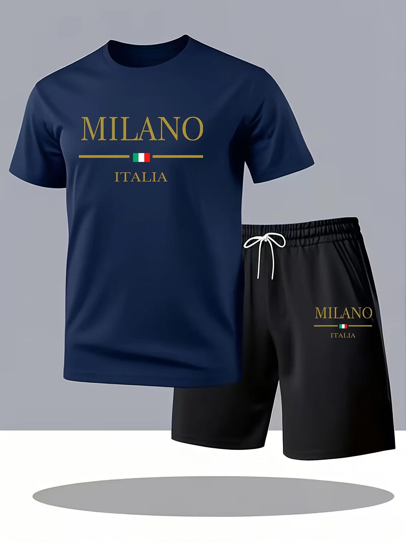 conjunto-casual-esportivo-masculino-2-pecas-roupa-para-passeio-diario-estampa-de-letras-moda-verao-manga-curta-gola-redonda-criativo-secagem-rapida