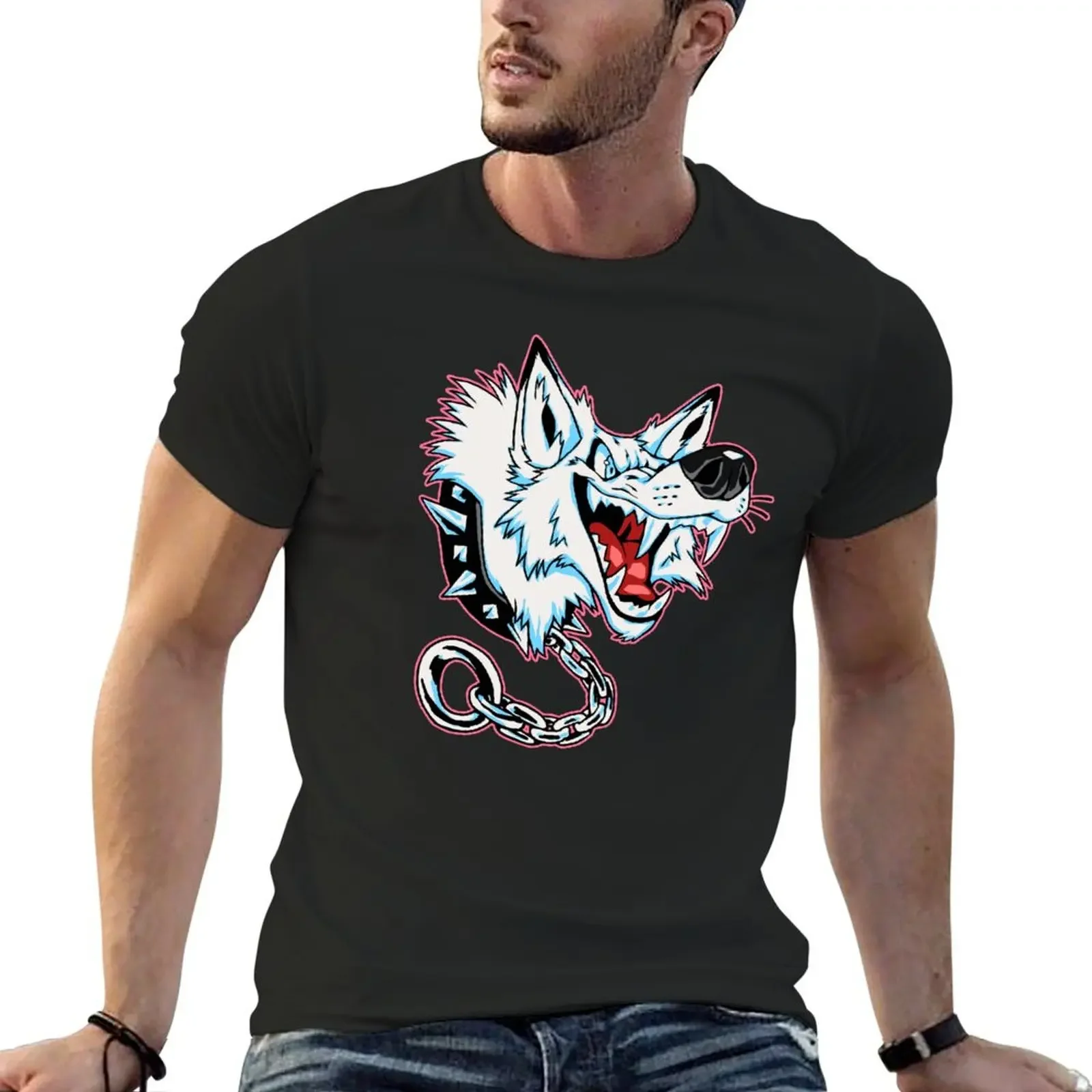 

WHITE WOLF T-Shirt plain cotton graphic tees t shirt men