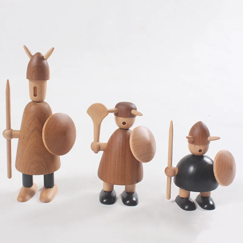 

Viking Warrior Ornaments, Wooden Dolls, Medieval Style Decorative Crafts, Aesthetic Decorations, Interior Decorations
