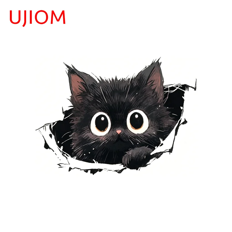 UJIOM Tear Cat Wall Sticker Cute Interesting Personality Waterproof PVC Window Decal Suitable For Surfboard Skateboard Decor