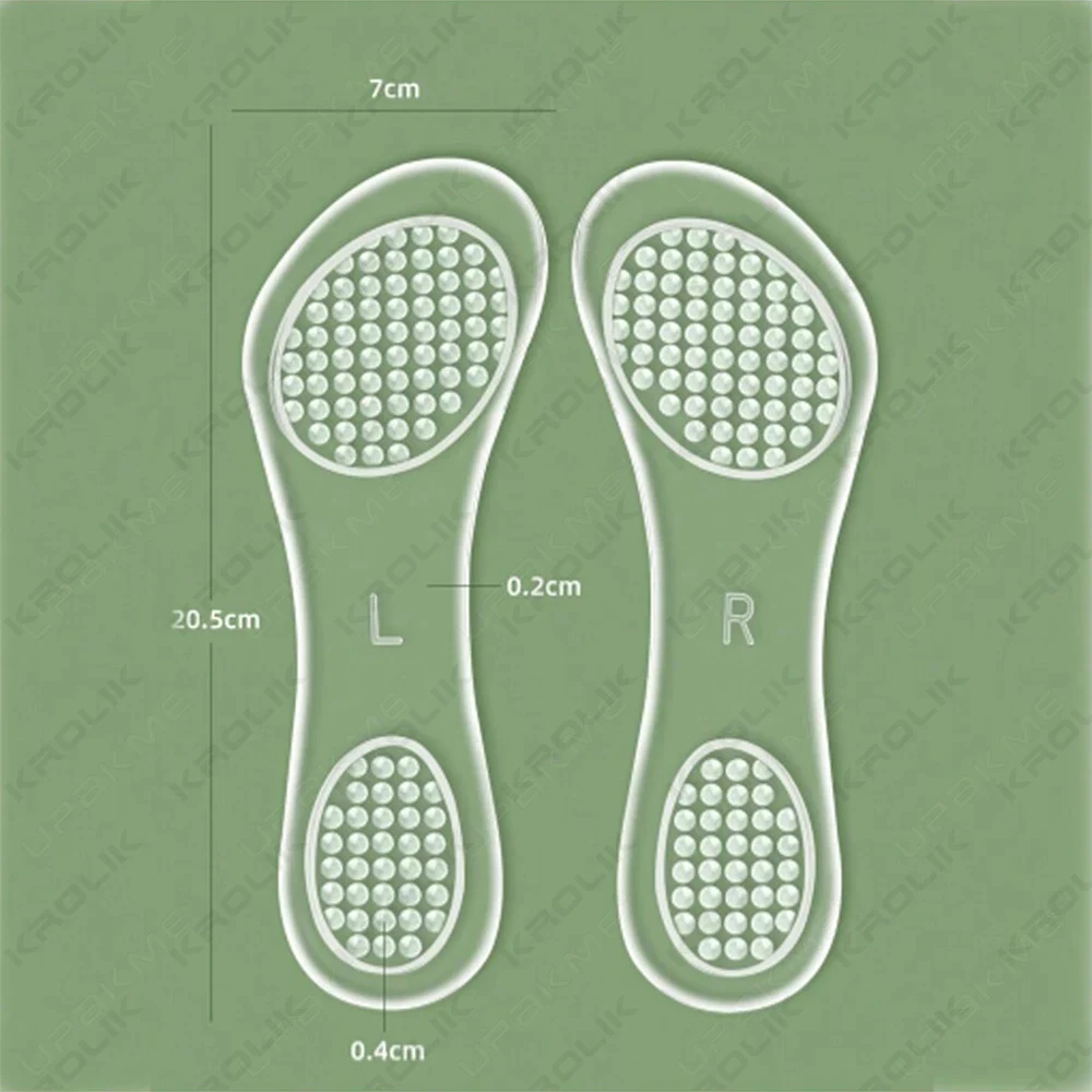سبع نقاط نعل كعب حماة النساء وسادة سيليكون منتجات العناية بالقدم عدم الانزلاق وسادة حذاء عالية الكعب نعل حجم قابل للتعديل
