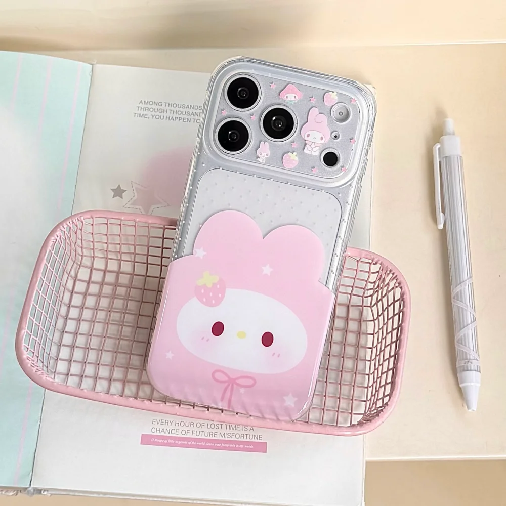 Funda de Teléfono de Lujo Love Pink Point Melody en Oferta para iPhone 17 Pro Max 15 Pro 14 16 Pro Max, Carcasa Protectora Antigolpes y Bonita