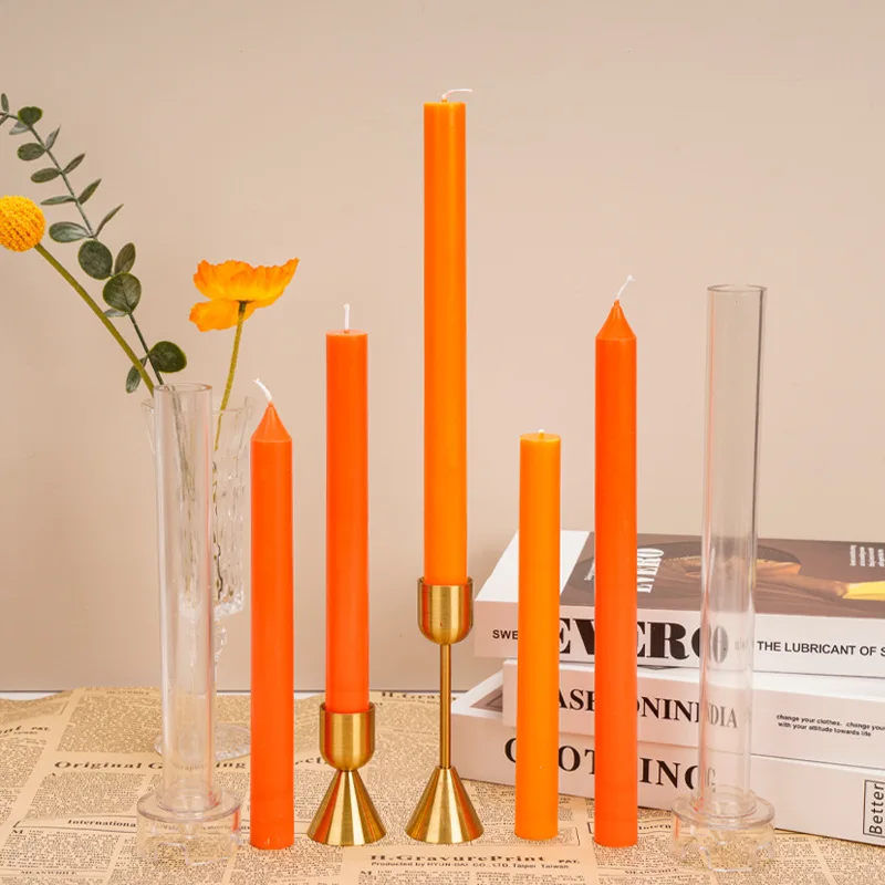 DIY Long Pole Thin Support Aromatherapy Candle Mold, Conical Pointed Cylindrical Pole Wax Mold, Acrylic PC Plastic Candle Mold